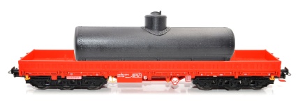 NPE Modellbau NW22224 - H0 - Schwerlastwagen Samms-u 454 schwarzer Kessel, DB AG, Ep. VI